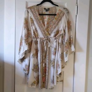 Angie Boho Flowy V-neck Dress